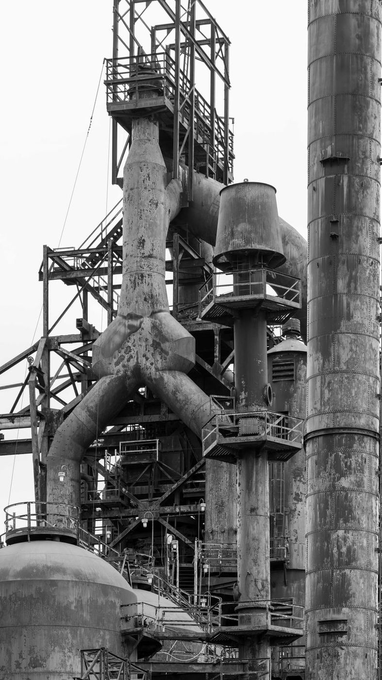 Bethlehem Steel blast furnaces — photograph by Don Gillikin
